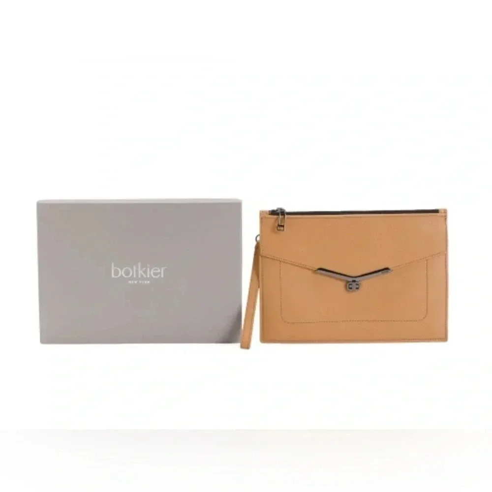 BOTKIER Leather Valentina Large Envelope Clutch+Wristlet Strap. Designer. NWT - Picture 4 of 15